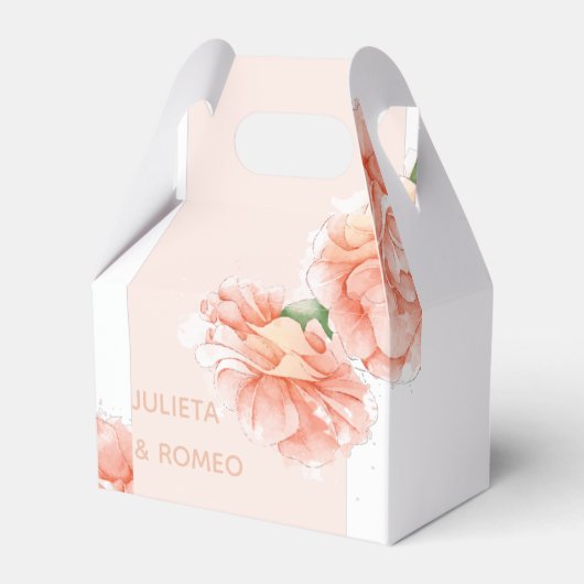 モダンフローラ結婚の感謝 フェイバーボックス (正面サイド)