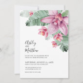 モダンフローラ結婚の 招待状 (正面)