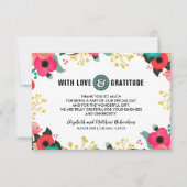 モダンフローラ結婚のThank You Photo Card サンキューカード (正面)