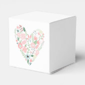 モダンフローラ結婚ハート フェイバーボックス (裏面サイド)