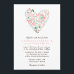モダンフローラ結婚ハート 招待状<br><div class="desc">そしてモダンスタイリッシュ結婚式招待状は春や夏の特徴に最適なフローラハートの美しいイラストレーション結婚。より多くの色のオプションと一致する製品のために私たちの店を訪問。</div>