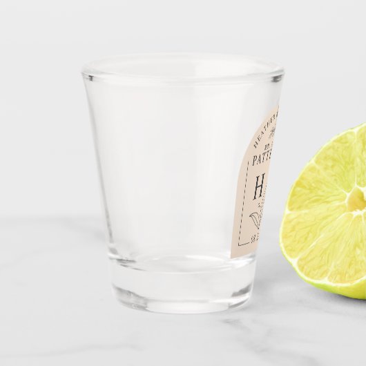 モダンフローラ結婚ローレルのショットグラス ショットグラス (左)