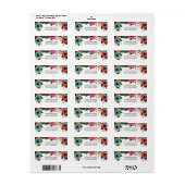 モダンフローラ結婚差出人住所ラベル ラベル (フルシート)