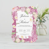 モダンフローラ結婚式招待状 (スタンド正面)