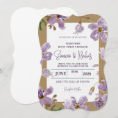 モダンフローラ結婚式招待状 (正面/裏面)