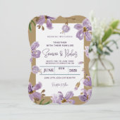 モダンフローラ結婚式招待状 (スタンド正面)