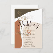 モダンフローラ結婚式招待状 招待状 (正面/裏面)