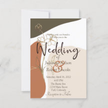 モダンフローラ結婚式招待状