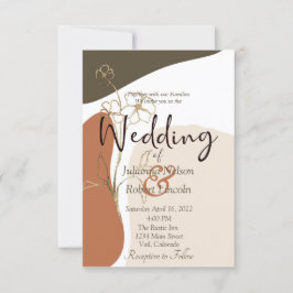 モダンフローラ結婚式招待状 招待状