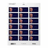 モダンフローラ結婚海軍 ラベル (フルシート)