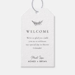 モダンフローラ結婚赤面サンキューメッセージカード ギフトタグ