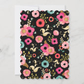 モダンフローラ絵を描のカスタム卒業党 招待状 (裏面)