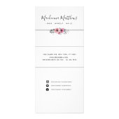 モダンフローラ署名ホワイトサロンサービスメニュー ラックカード (裏面)