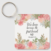 モダンフローラ聖書1ヨハネ4:19 キーホルダー (正面)