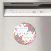 モダンフローラ菊結婚式招待状 マグネット (インサイチュ (食洗機))