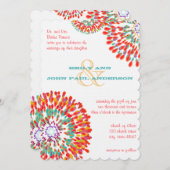 モダンフローラ菊結婚式招待状 招待状 (正面/裏面)