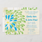 モダンフローラ菊結婚式招待状 招待状 (正面/裏面)