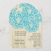 モダンフローラ菊結婚式招待状 招待状 (正面/裏面)