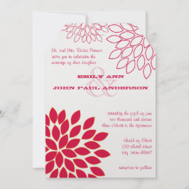 モダンフローラ菊結婚式招待状 招待状