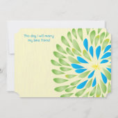 モダンフローラ菊結婚式招待状 招待状 (裏面)