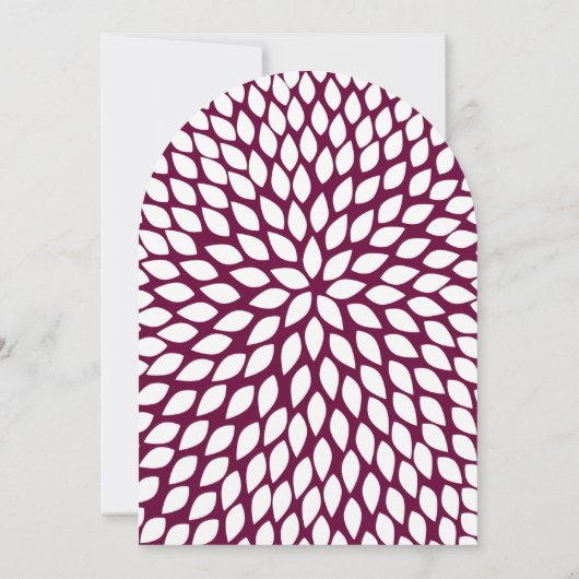 モダンフローラ菊結婚式招待状 招待状 (裏面)