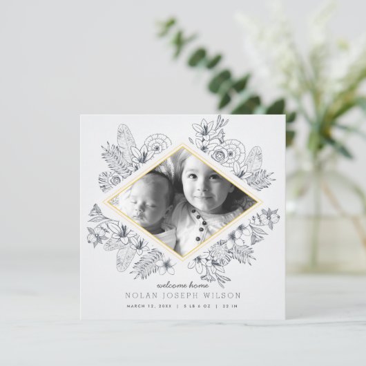 モダンフローラ誕生発表 案内状 (スタンド正面)