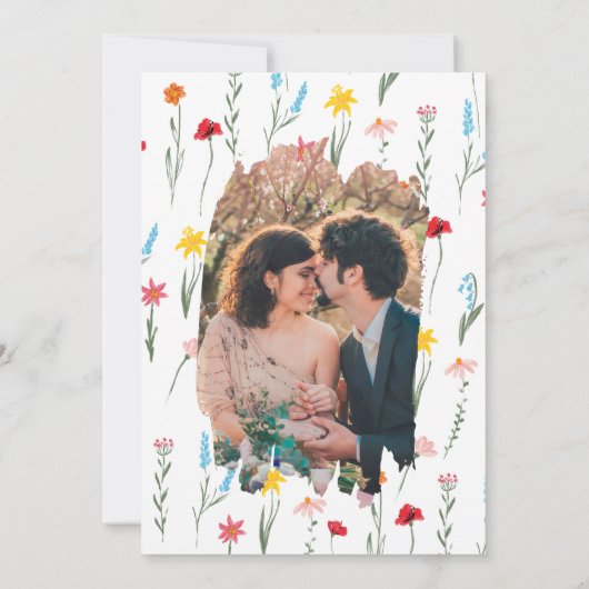 モダンフローラ野草植物写真 招待状 (裏面)