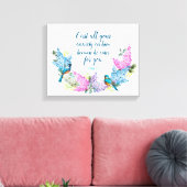 モダンフローラ1 Peter 5:7 フェイク Canvas Print キャンバスプリント (インサイチュ (リビング))