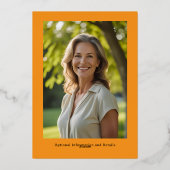 モダンフローラ40th誕生日テンプレートタンゲリン 箔招待状 (裏面)