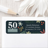 モダンフローラ50と素晴らしい誕生日リターン ラベル (インサイチュ)