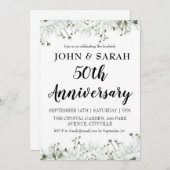 モダンフローラ50周年記念パーティの招待状 招待状 (正面/裏面)