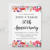 モダンフローラ50周年記念パーティの招待状 招待状 (正面)