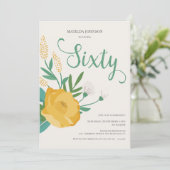 モダンフローラ60th誕生日パーティー 招待状 (スタンド正面)
