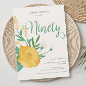 モダンフローラ90th誕生日パーティー 招待状