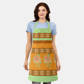 モダンフローラ エプロン (着用した状態)