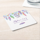 モダンフローラ スクエアペーパーコースター (アングル)