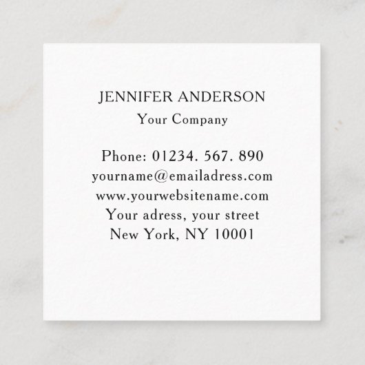 モダンフローラ スクエア名刺 (裏面)