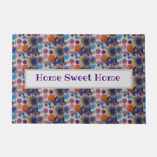 モダンフローラ ドアマット (正面)