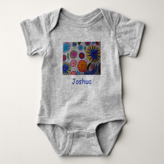 モダンフローラ ベビーボディスーツ (正面)