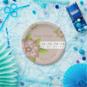 モダンフローラ ペーパープレート (パーティー)