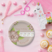 モダンフローラ ペーパープレート (パーティー)