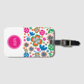 モダンフローラ ラゲッジタグ (正面横)