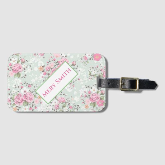 モダンフローラ ラゲッジタグ (正面横)