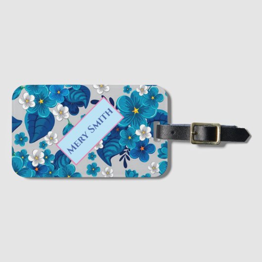 モダンフローラ ラゲッジタグ (正面横)