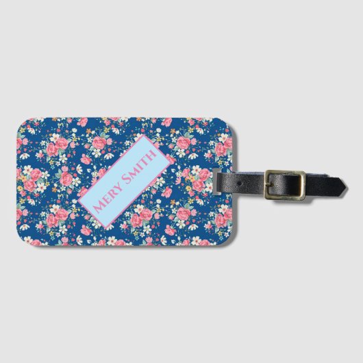 モダンフローラ ラゲッジタグ (正面横)