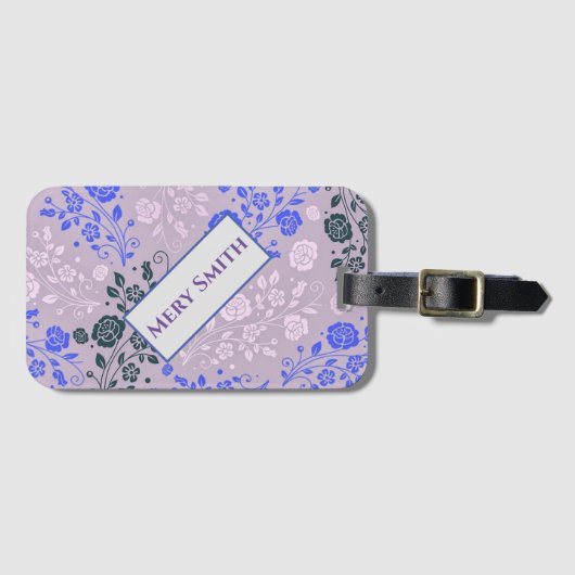 モダンフローラ ラゲッジタグ (正面横)