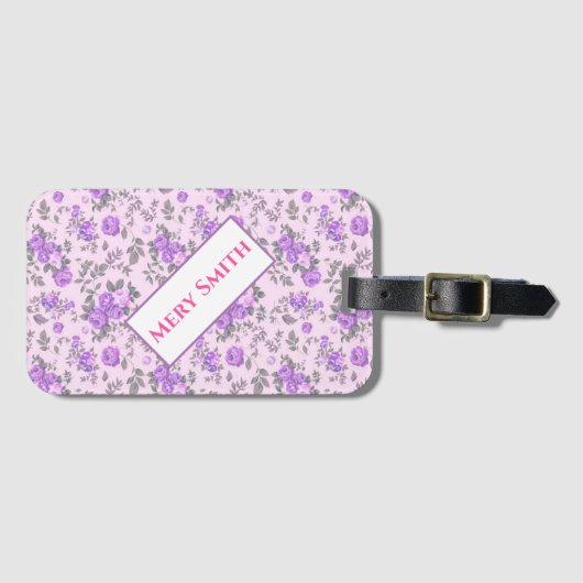 モダンフローラ ラゲッジタグ (正面横)