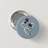 モダンフローラ〔占星術の〕十二宮図星座竜座 缶バッジ (正面&裏面)