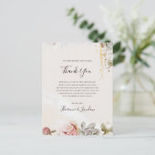 モダンフローラ |大理石ありがとう披露宴カード ポストカード (スタンド正面)