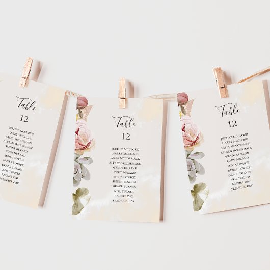 モダンフローラ |大理石のテーブル番号座席表